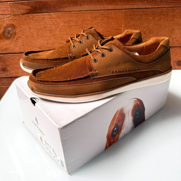 Hush Puppies Other - Hush Puppies Boat Shoes Mens Brown Suede Leather Lace Up Size 11 New NIB